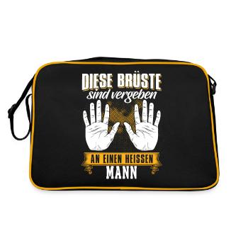 These breasts are forgiven to a man - Retro Bag - black/gold - Back