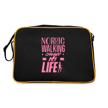 Nordic Walking Walking Hiking Nordic Walk Mama - Retro Bag - black/gold - Back