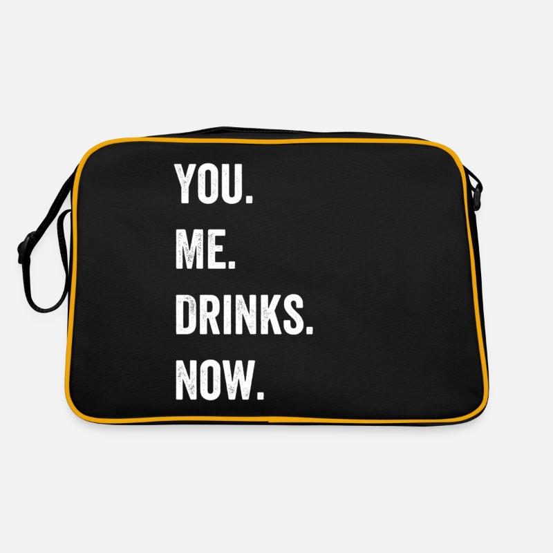You Me Drinks Now PickUp Artist Barkeeper Geschenk Retro Tasche