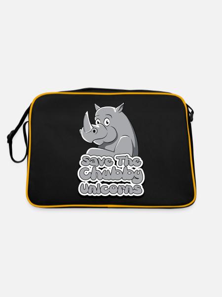RhinoCeros Rhino Chubby Unicorn Gift - Retro Bag - black/gold - Back