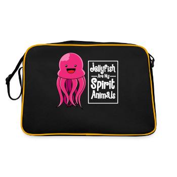 Méduse méduse doux méduse amoureux de la mer cadeau - Sac Retro - noir/or - Dos