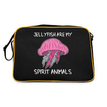 Méduse méduse doux méduse amoureux de la mer cadeau - Sac Retro - noir/or - Dos