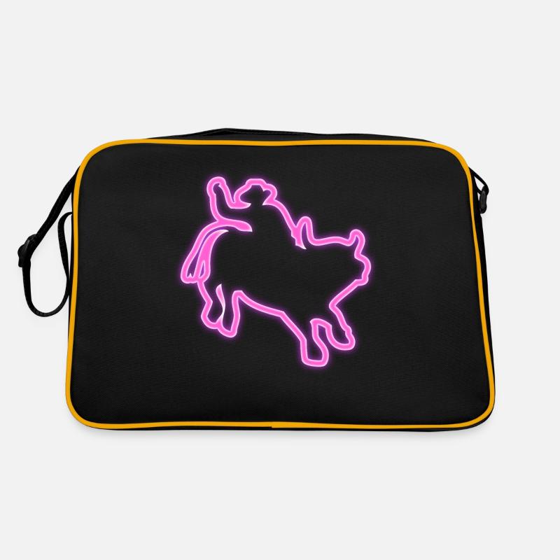 Neon Rodeo Shirt Geschenkidee Cowboy Retro Tasche