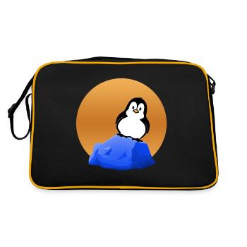 Penguin on the - Penguin on the - Retro Bag - black/gold - Back