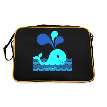 Baleine à la mer - baleine à la mer - Sac Retro - noir/or - Dos