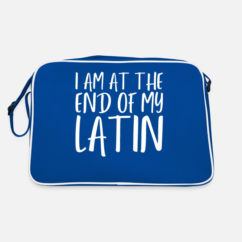 Mit dem Latein am Ende Retro Tasche