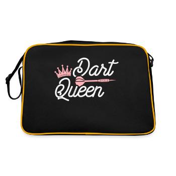 Darts Queen Darts Darts Darts Darts Darts Gift - Sac Retro - noir/or - Dos