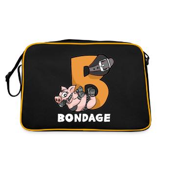BONDAGE BDSM chaînes Menottes Fétiche Sexe - Sac Retro - noir/or - Dos