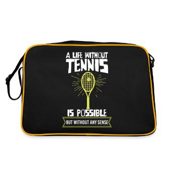 Une vie sans tennis est possible, mais trou de sens - Sac Retro - noir/or - Dos