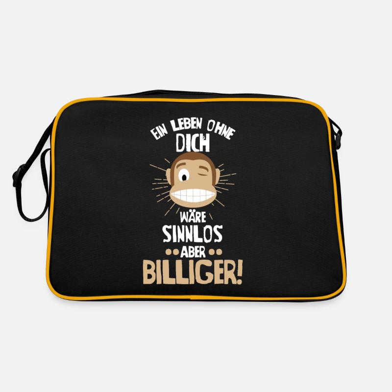 Ein Leben ohne Dich wäre sinnlos aber billiger! Retro Tasche