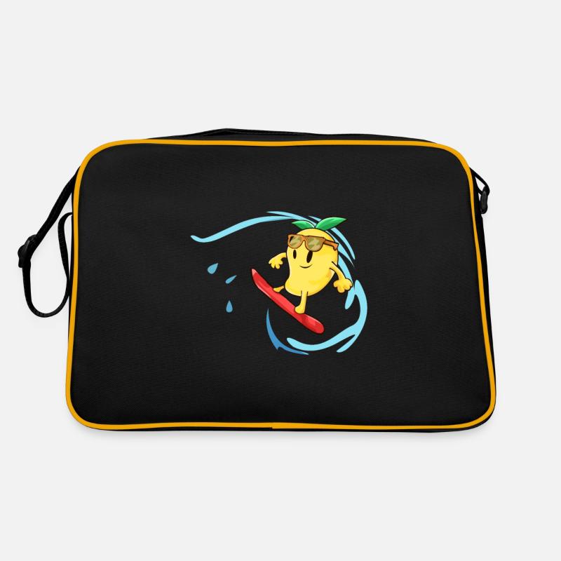 Surfer sur la mangue, surf, vagues, mer, été Sac Retro