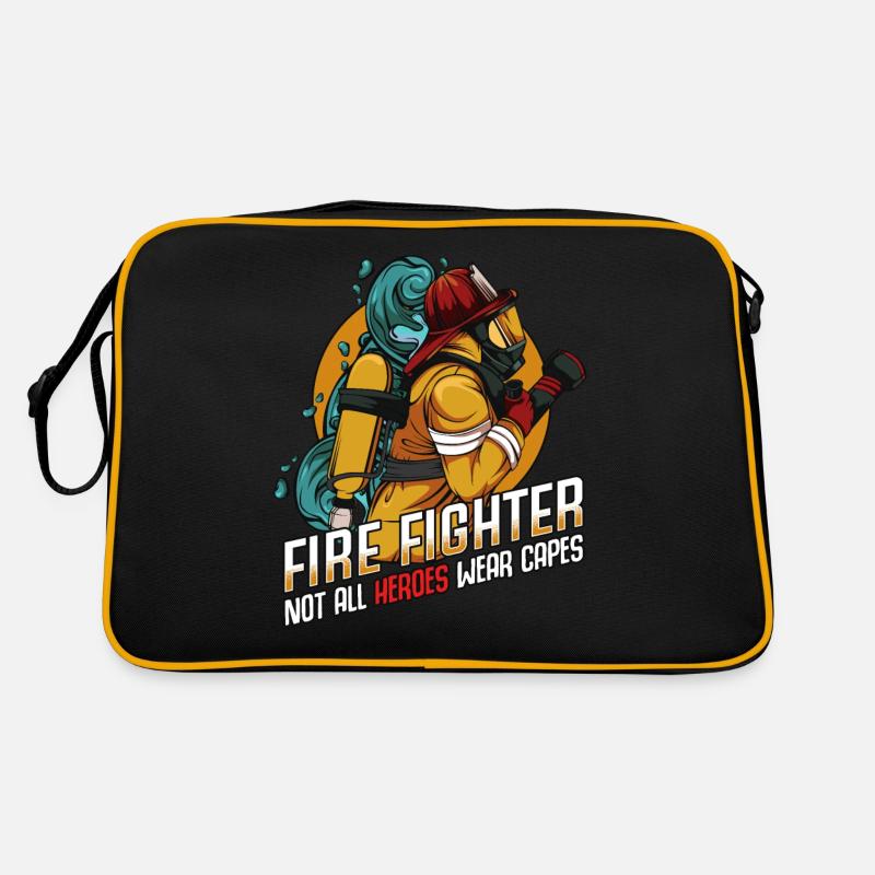 Firefighter superhero statement sayings gift idea Retro Bag