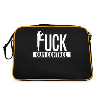 Fuck Gun Control Weapons America  - Sac Retro - noir/or - Dos
