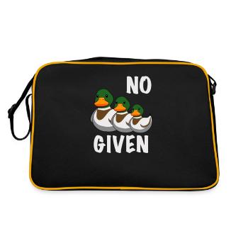 No Ducks Given I No Fucks Given - Retro Tasche - Schwarz/Gold - Hinten