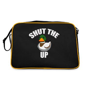 Shut The Duck Up I Shut The Fuck Up - Retro Tasche - Schwarz/Gold - Hinten