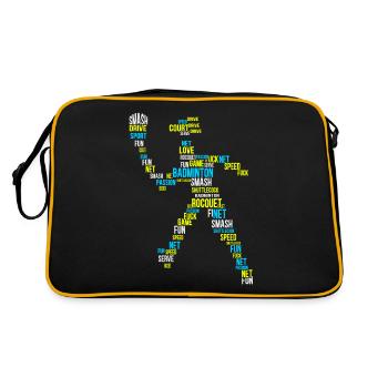 Badminton Badminton joueur de badminton - Sac Retro - noir/or - Dos