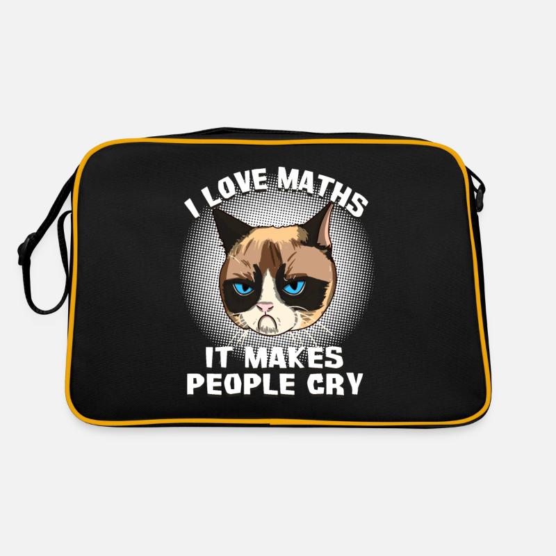 Katze Katzen Mathelehrer Kater Grumpy Mathe Gesche Retro Tasche