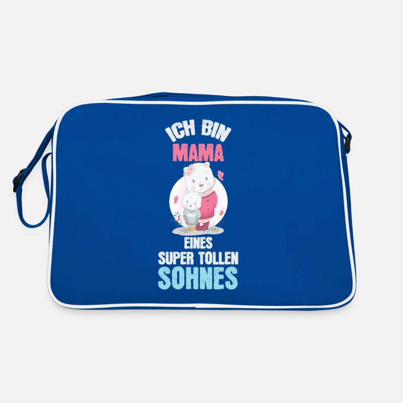 Ich bin Mama eines super tollen Sohnes Retro Tasche