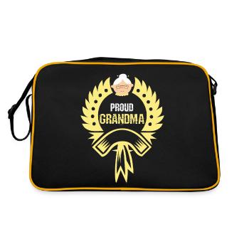 Proud grandma - Retro Bag - black/gold - Back