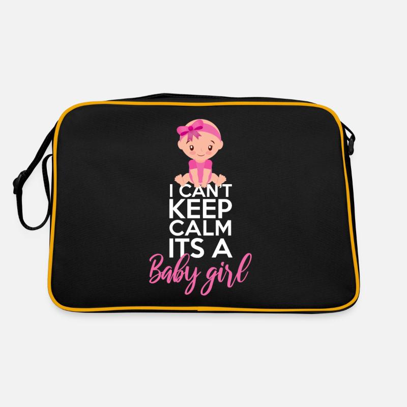 Ich kann nicht ruhig bleiben, es wird ein Mädchen Retro Tasche