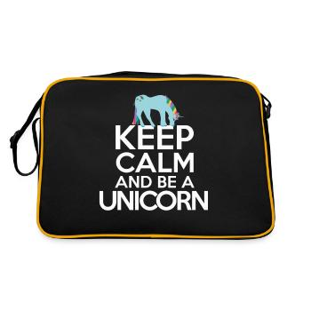 Keep calm Stay calm and be a unicorn - Retro Bag - black/gold - Back