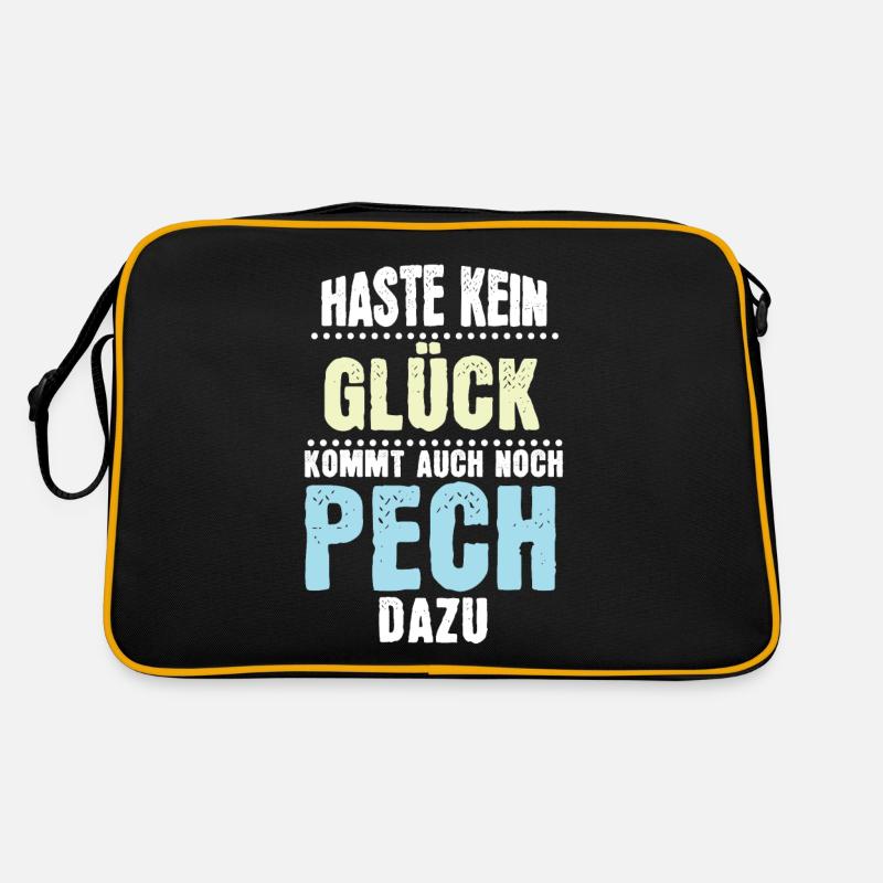 Haste kein Glück, kommt auch noch Pech dazu Retro Tasche