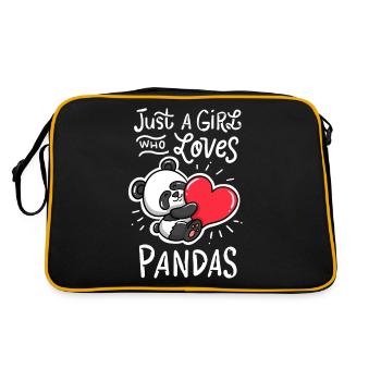 Fille panda - Sac Retro - noir/or - Dos