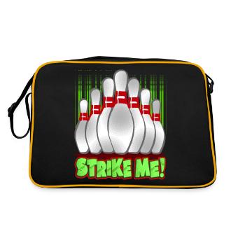 Cônes de quilles de sport bowling - Sac Retro - noir/or - Dos