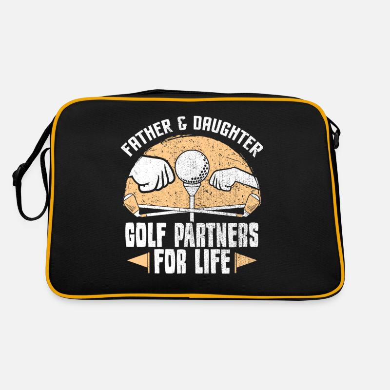 Golfen Golfer Golf Vater Tochter Geschenk Retro Tasche