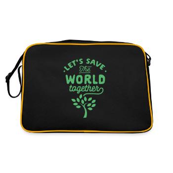 Environnement Changement climatique Terre Sauver le réchauffement climatique - Sac Retro - noir/or - Dos