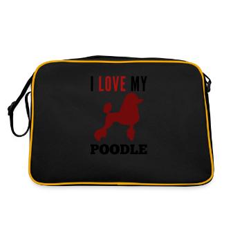 J'adore mon caniche caniche caniche - Sac Retro - noir/or - Dos