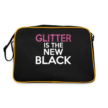 Glitter is the new black - Retro Bag - black/gold - Back