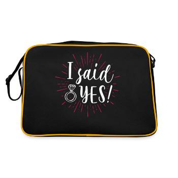 Je dis oui demande de mariage JGA - Sac Retro - noir/or - Dos