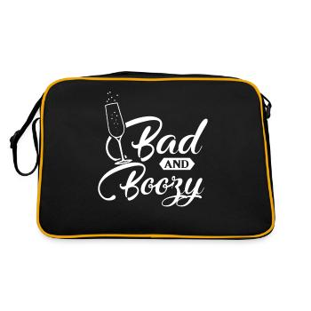 Bad and drunk gift party JGA drink - Retro Bag - black/gold - Back