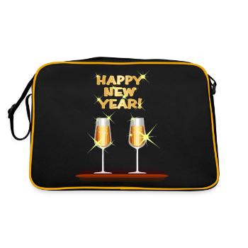 New Year's Eve New Year's Eve Midnight gift - Retro Bag - black/gold - Back