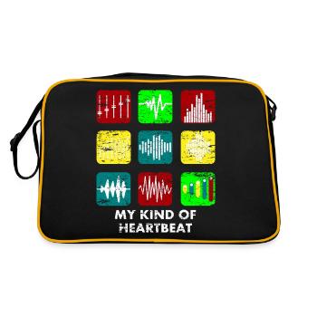Sound technician audio technician music - Retro Bag - black/gold - Back