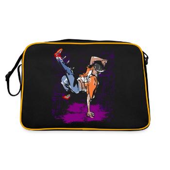 Breakdance Hip Hop Music Rhythm - Retro Bag - black/gold - Back