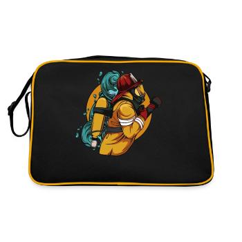 fire Department - Retro Bag - black/gold - Back