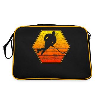 Eishockey Eishockey Eishockey - Retro Tasche - Schwarz/Gold - Hinten
