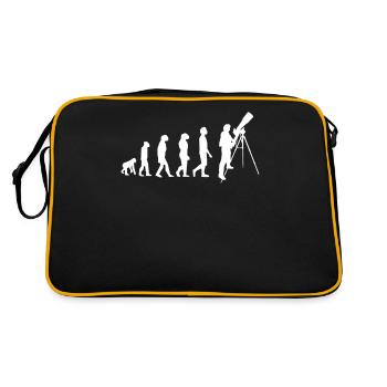 Astronomie Entwicklung - Retro Tasche - Schwarz/Gold - Hinten