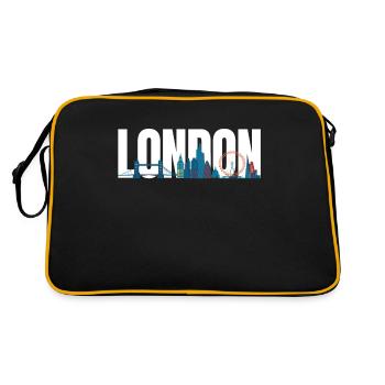 London Skyline UK England Tower Bridge Gift - Retro Bag - black/gold - Back
