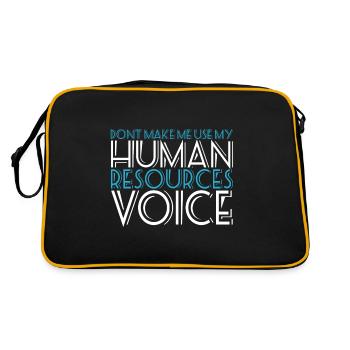 HR Manager Human Resource Geschenk Personal - Retro Tasche - Schwarz/Gold - Hinten