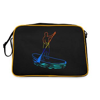 Stand Up Paddling SUP Paddle Paddle Paddle - Retro Bag - black/gold - Back