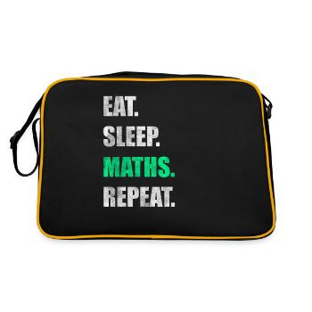 Math Math Teacher Mathematics Mathematician Gift - Retro Bag - black/gold - Back