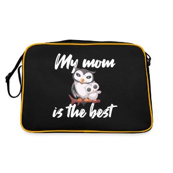 Muttertag - Retro Tasche - Schwarz/Gold - Hinten