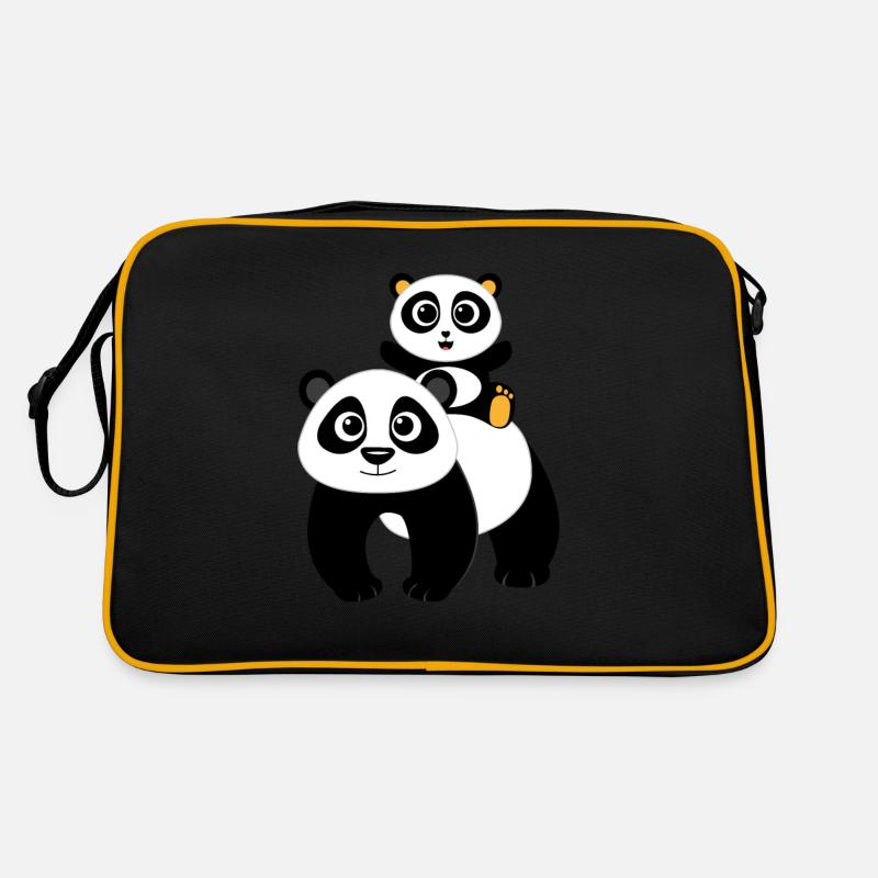 Panda bear design panda bears Retro Bag