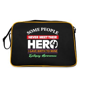 Épilepsie Conscience - J’aime mon enfant - Sac Retro - noir/or - Dos