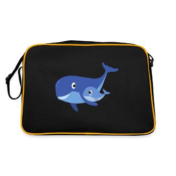 Wale - Retro Tasche - Schwarz/Gold - Hinten