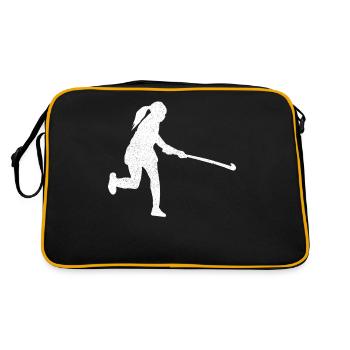 Feldhockey - Retro Tasche - Schwarz/Gold - Hinten