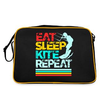Kiteboard Kite kite-kite-cadeau kite-surf - Sac Retro - noir/or - Dos